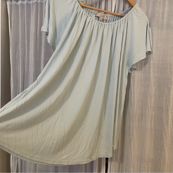 LOFT Silky Split-shoulder Ballet Neck Top - Picture 5 of 6